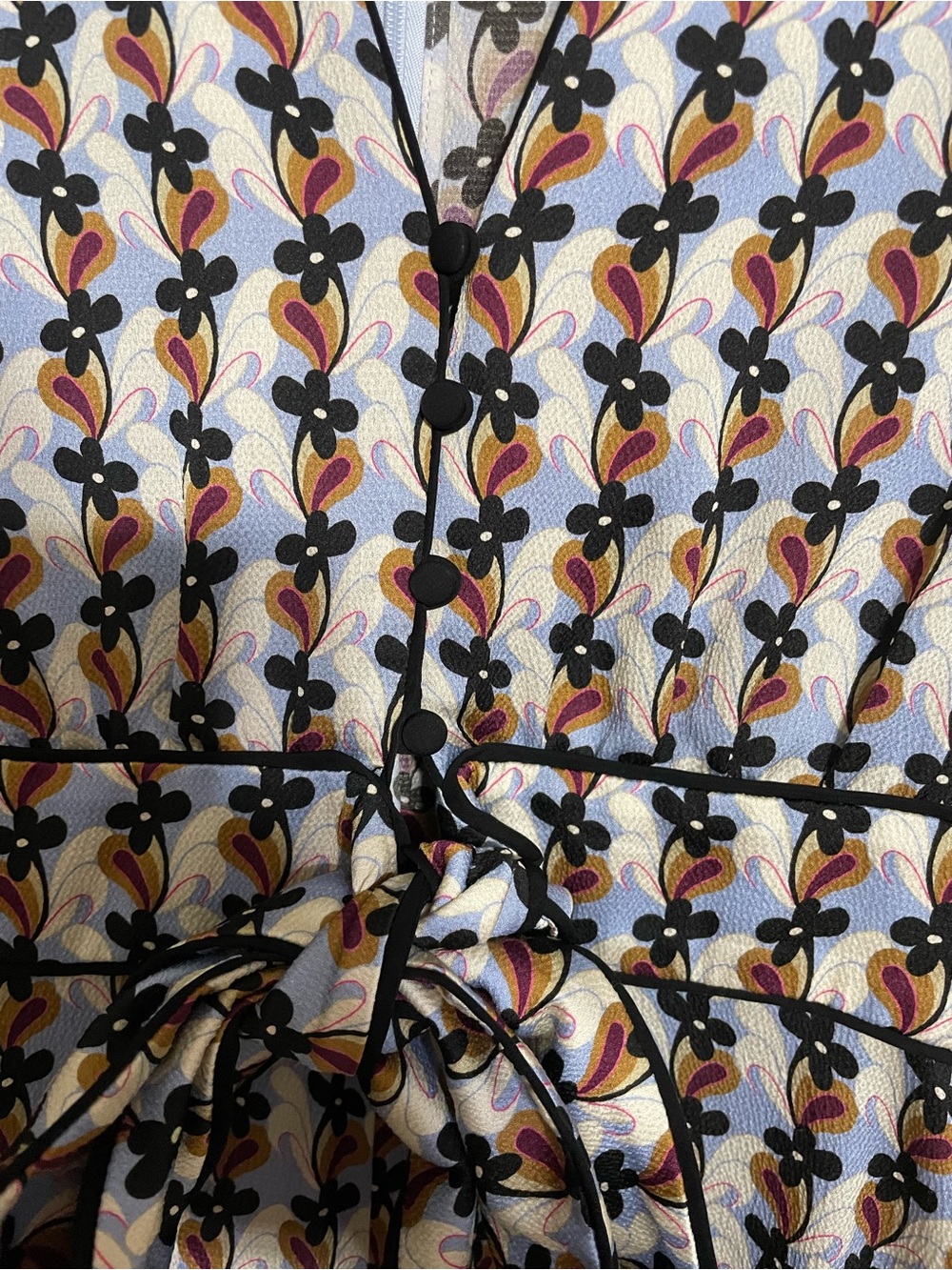 Alexis Yarra printed long sleeve tie front jumpsuit size small - Picture 5 of 8